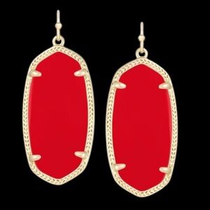 Kendra Scott Elle Gold Earrings in Red Magnesite